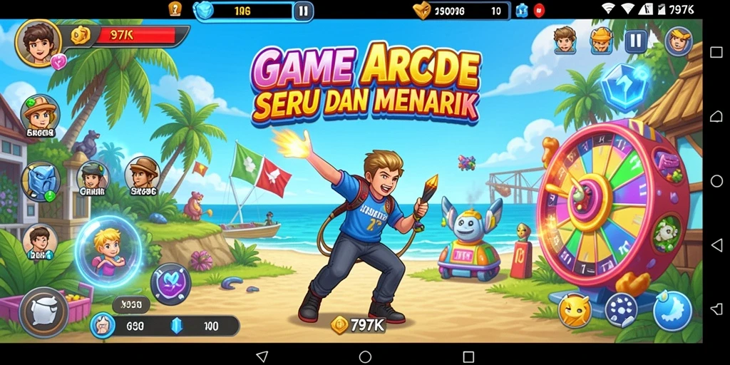 Screenshot gameplay 797K yang penuh aksi dan seru.