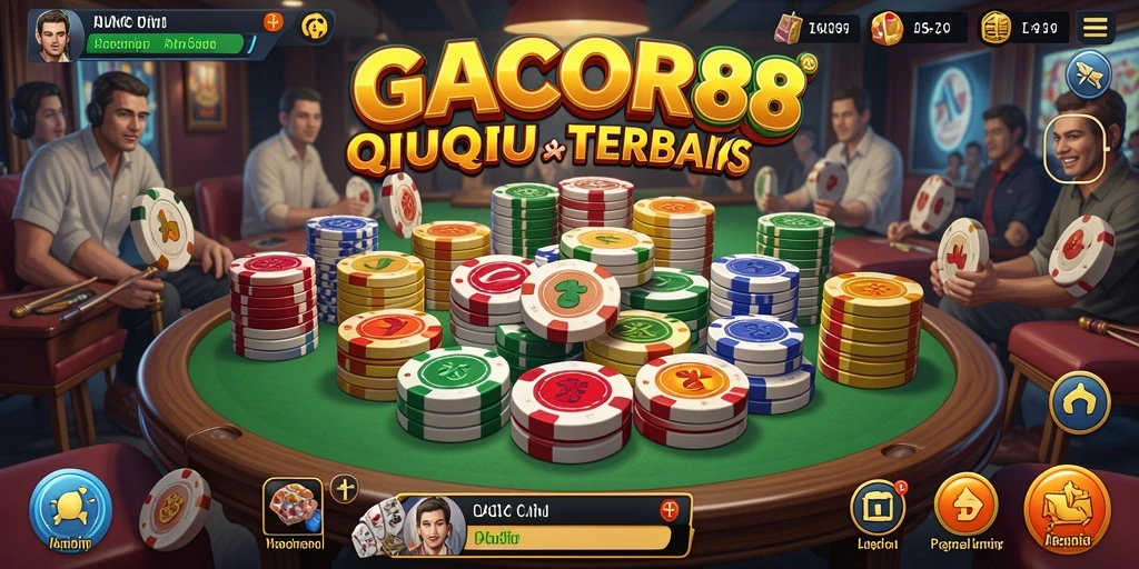 Screenshot gameplay GACOR88 yang menampilkan suasana permainan QiuQiu.