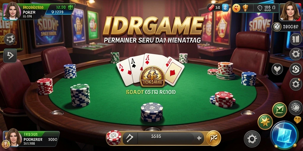 Tampilan gameplay poker yang seru dan kompetitif.
