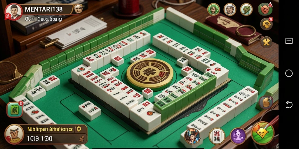 Screenshot gameplay MENTARI138 menampilkan suasana penuh strategi Mahjong.