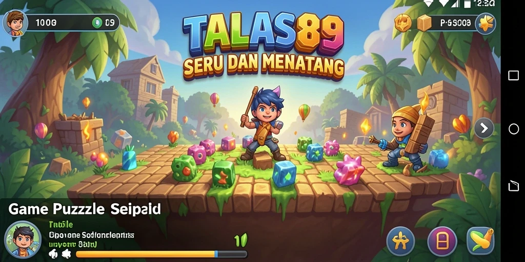 Tampilan gameplay seru dalam game Puzzle TALAS89 yang penuh tantangan.